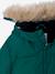 Doudoune garçon à capuche doublée polaire avec moufles ou gants ambre+vert sapin 16 - vertbaudet enfant 
