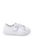 Baskets cuir lavable lacets élastiques Blanc+Bleu marine+Marron 1 - vertbaudet enfant 