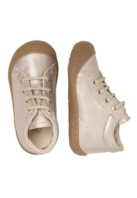Chaussures premiers pas en cuir metallisé cocoon Rose chair-+Rose poudré- 9 - vertbaudet enfant 