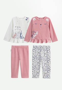 Lot de 2 pyjamas enfant 2 pièces en velours céleste  - vertbaudet enfant