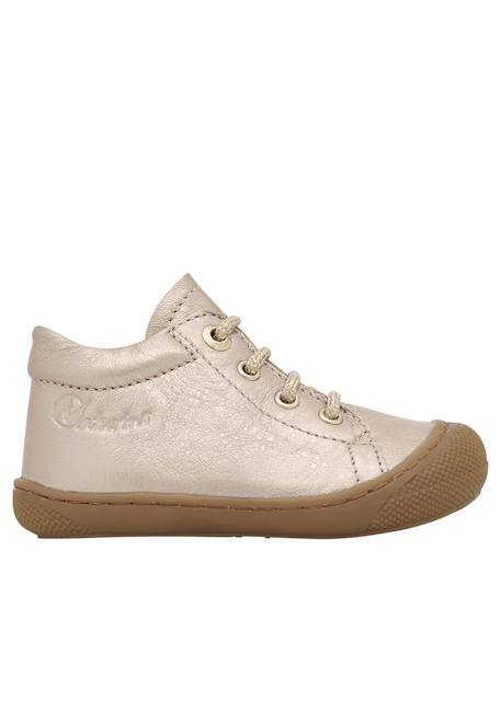 Chaussures premiers pas en cuir metallisé cocoon Rose chair-+Rose poudré- 6 - vertbaudet enfant 