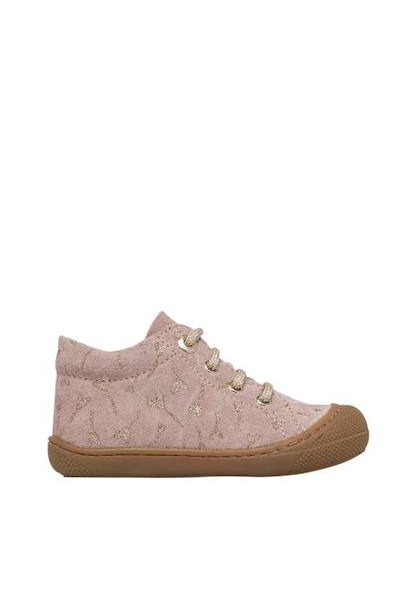 Chaussures en suède avec cœurs pailletés cocoon Beige-platin-+Gris clair-marron-+Rose-platine- 11 - vertbaudet enfant 