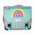Cartable 35 cm fille POL FOX Rainbow Réversible avec 1 compartiment – CP/CE1/CE2 – Turquoise et rose à motifs arc-en-ciel Multicolore 1 - vertbaudet enfant 