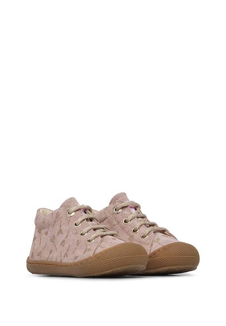 Chaussures en suède avec cœurs pailletés cocoon Beige-platin-+Gris clair-marron-+Rose-platine- 12 - vertbaudet enfant 