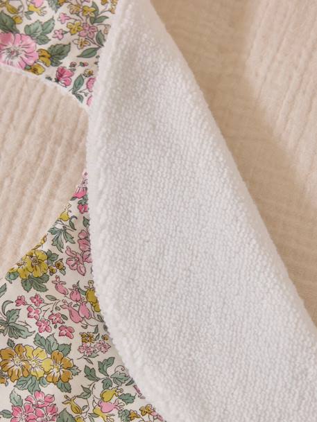 Bavoir éponge et tissu liberty Liberty clare rich ecru 3 - vertbaudet enfant 