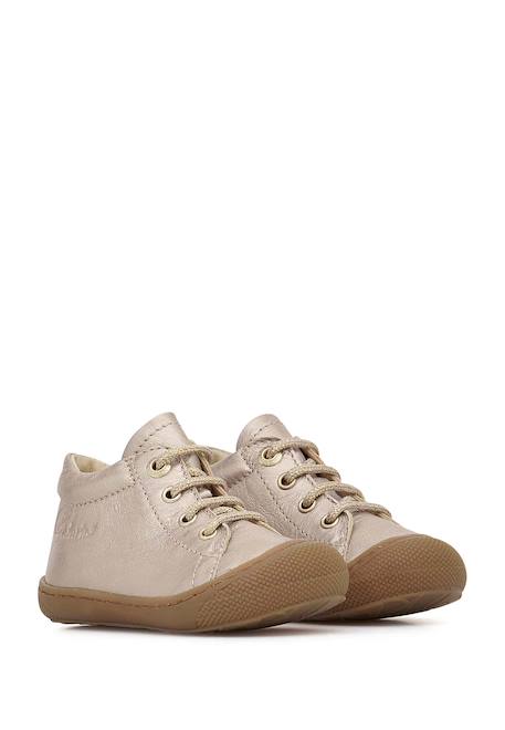Chaussures premiers pas en cuir metallisé cocoon Rose chair-+Rose poudré- 7 - vertbaudet enfant 