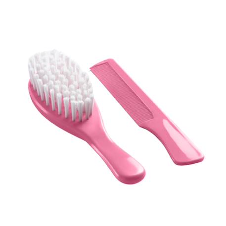 Brosse et peigne Gris charme+Indigo+Prune+Rose bonbon+Turquoise+Vert 12 - vertbaudet enfant 