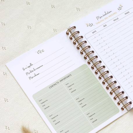 Carnet de suivi de bébé feuille (0-6 mois) Ecru 6 - vertbaudet enfant 