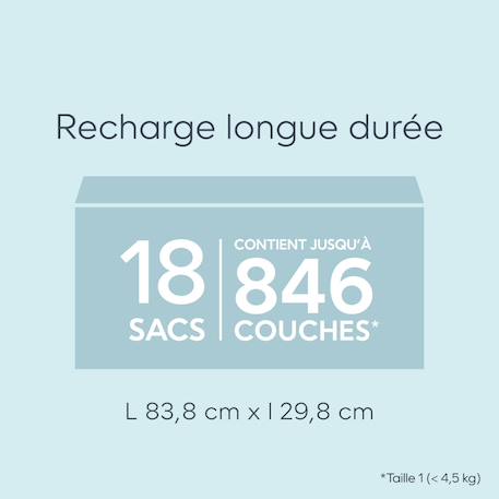 Recharges easy roll pour poubelle à couches platinium Bleu 3 - vertbaudet enfant 