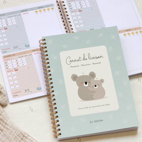 Carnet de liaison parents nounous assmat Vert, blanc, marron 2 - vertbaudet enfant 