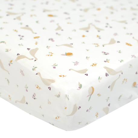 Drap-housse en coton sidonia Sidonia, beige, écru, blanc 4 - vertbaudet enfant 