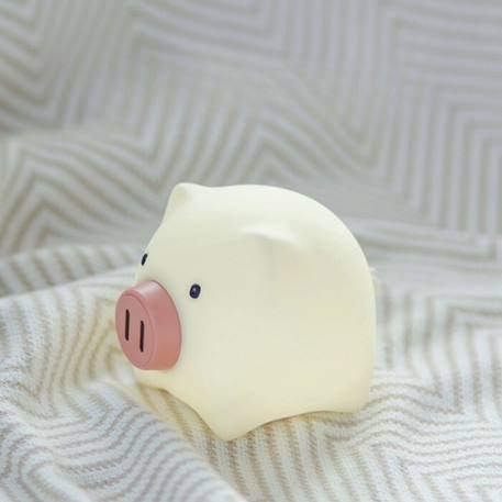Veilleuse rechargeable cochon Blanc, rose, noir 3 - vertbaudet enfant 