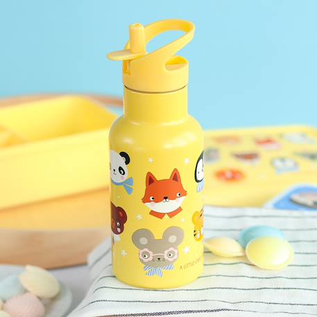Gourde isotherme amis des animaux (350 ml) Jaune, orange, blanc 6 - vertbaudet enfant 