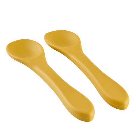 Lot de 2 cuillères silicone Jaune miel+Vert cactus 5 - vertbaudet enfant 