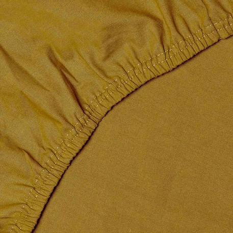 Drap-housse en coton Blanc+Bleu ciel+Gris+Moutarde+Rose+Vert amande 12 - vertbaudet enfant 