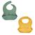 Lot de 2 bavoirs silicone Vert 1 - vertbaudet enfant 