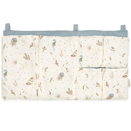 Vide-poches pour lit sea garden Bleu, marron, écru 1 - vertbaudet enfant 