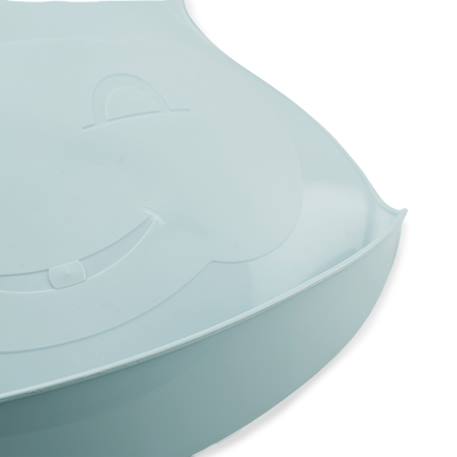 Bavoir semi-rigide avec récupérateur Émeraude+Fleur bleue+Gris charme+Marron glacé+Rose poudré+Vert céladon 9 - vertbaudet enfant 