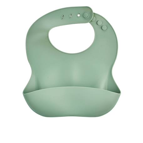 Bavoir silicone avec récupérateur Gris charme+Jaune miel+Pêche+Vert cactus 13 - vertbaudet enfant 