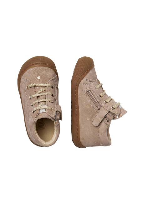 Chaussures premiers pas en suède avec fermeture éclair cocoon zip Gris tourterelle- 4 - vertbaudet enfant 