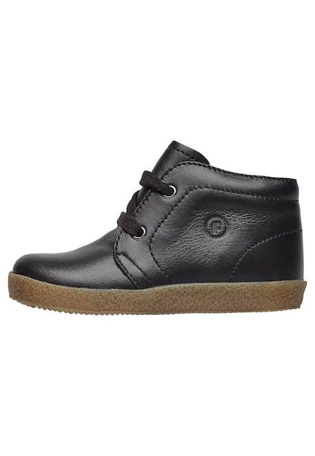 Chaussures à lacets en nappa brossé conte Berry red+Noir- 8 - vertbaudet enfant 