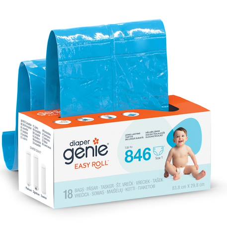 Recharges easy roll pour poubelle à couches platinium Bleu 1 - vertbaudet enfant 