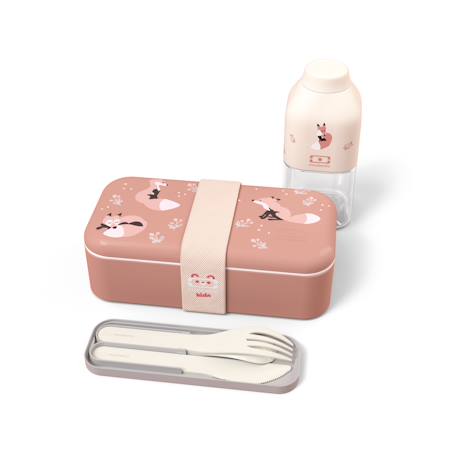Coffret cadeau enfants lunch box foodie 500ml Cannelle fox+Vert raccoon 3 - vertbaudet enfant 
