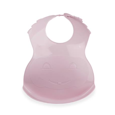 Bavoir semi-rigide avec récupérateur Émeraude+Fleur bleue+Gris charme+Marron glacé+Rose poudré+Vert céladon 22 - vertbaudet enfant 