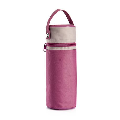 Porte biberon isotherme Gris+Rose orchidée 6 - vertbaudet enfant 