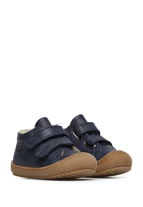 Chaussons doublés en laine racoon vl Bleu foncé- 2 - vertbaudet enfant 