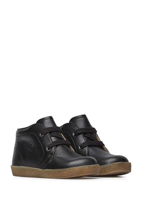 Chaussures à lacets en nappa brossé conte Berry red+Noir- 7 - vertbaudet enfant 