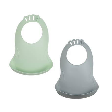 Lot de 2 bavoirs bibou Vert 1 - vertbaudet enfant 