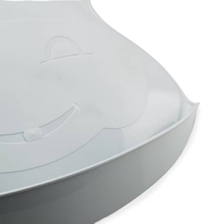 Bavoir semi-rigide avec récupérateur Émeraude+Fleur bleue+Gris charme+Marron glacé+Rose poudré+Vert céladon 14 - vertbaudet enfant 