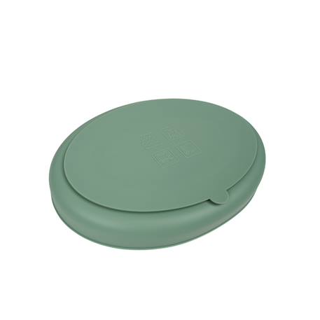 Assiette compartimentée silicone Jaune miel+Vert cactus 9 - vertbaudet enfant 
