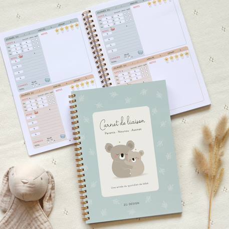 Carnet de liaison parents nounous assmat Vert, blanc, marron 5 - vertbaudet enfant 