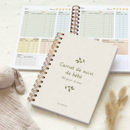 Carnet de suivi de bébé feuille (0-6 mois) Ecru 2 - vertbaudet enfant 