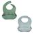 Lot de 2 bavoirs silicone Vert 1 - vertbaudet enfant 