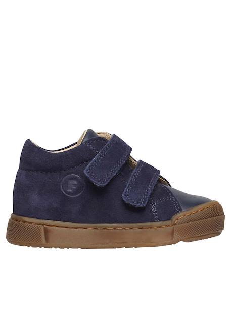 Baskets en cuir et suède snopes vl Marine-+Marron- 1 - vertbaudet enfant 