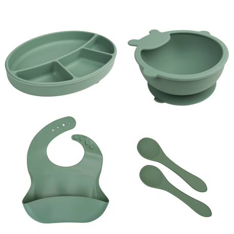 Pack repas silicone Vert 1 - vertbaudet enfant 
