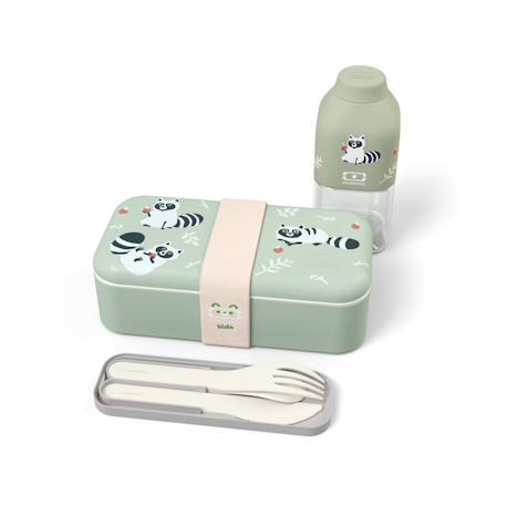 Coffret cadeau enfants lunch box foodie 500ml Cannelle fox+Vert raccoon 6 - vertbaudet enfant 