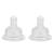 2 tétines silicone anti-colique débit variable gros biberons Transparent 1 - vertbaudet enfant 