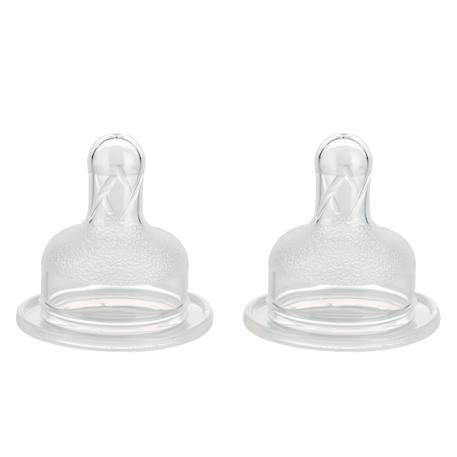 2 tétines silicone anti-colique 2eme âge Transparent 1 - vertbaudet enfant 