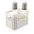Bac à 6 biberons Blanc+Gris charme 1 - vertbaudet enfant 