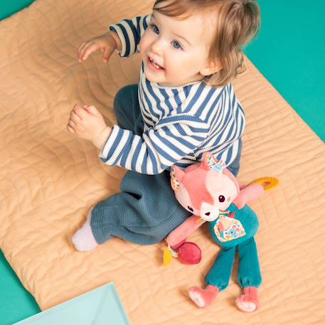 Peluche d'activités jeanne le chat (29 cm) Rose, bleu, jaune 6 - vertbaudet enfant 