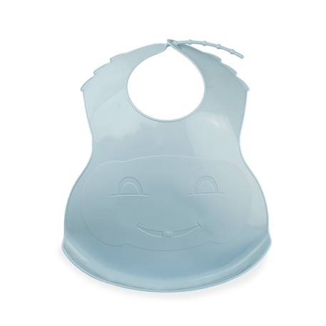 Bavoir semi-rigide avec récupérateur Émeraude+Fleur bleue+Gris charme+Marron glacé+Rose poudré+Vert céladon 6 - vertbaudet enfant 