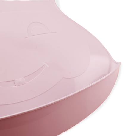 Bavoir semi-rigide avec récupérateur Émeraude+Fleur bleue+Gris charme+Marron glacé+Rose poudré+Vert céladon 25 - vertbaudet enfant 