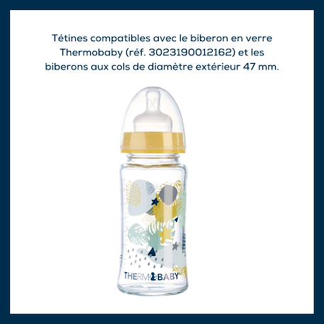 2 tétines silicone anti-colique débit variable gros biberons Transparent 4 - vertbaudet enfant 