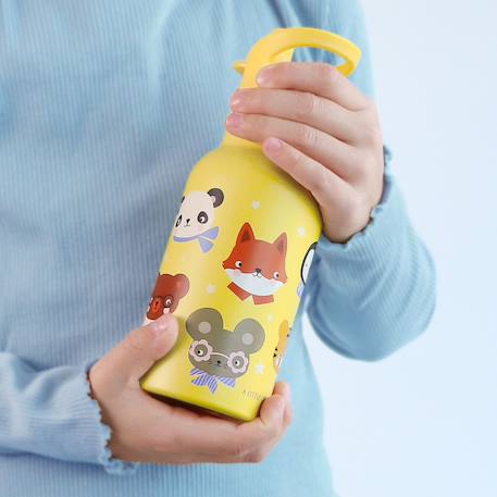 Gourde isotherme amis des animaux (350 ml) Jaune, orange, blanc 5 - vertbaudet enfant 