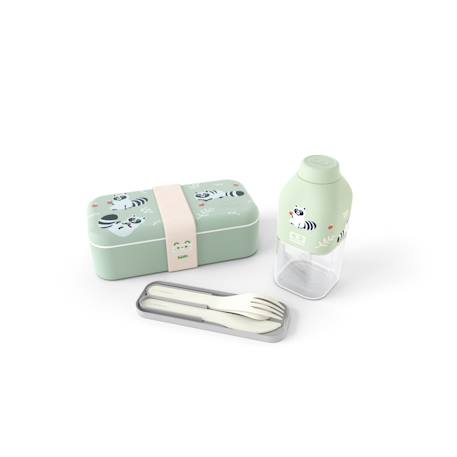 Coffret cadeau enfants lunch box foodie 500ml Cannelle fox+Vert raccoon 7 - vertbaudet enfant 
