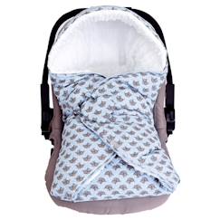 Puériculture-Chancelière couverture enveloppante nid d'ange bébé réversible en coton minky eli